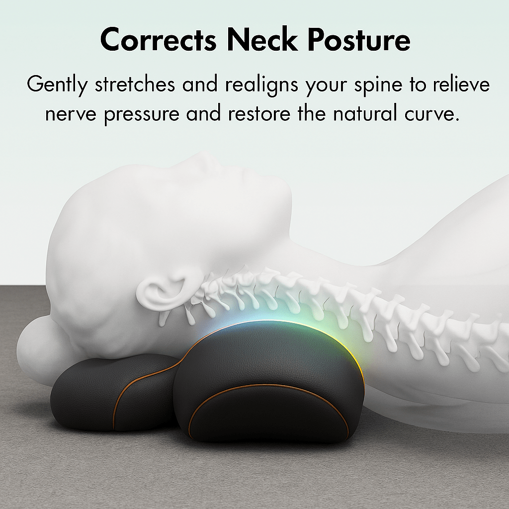 TheraRelief Neck relief NeckReset Pro - 3in1 Teck-Neck Traction Pillow Massager