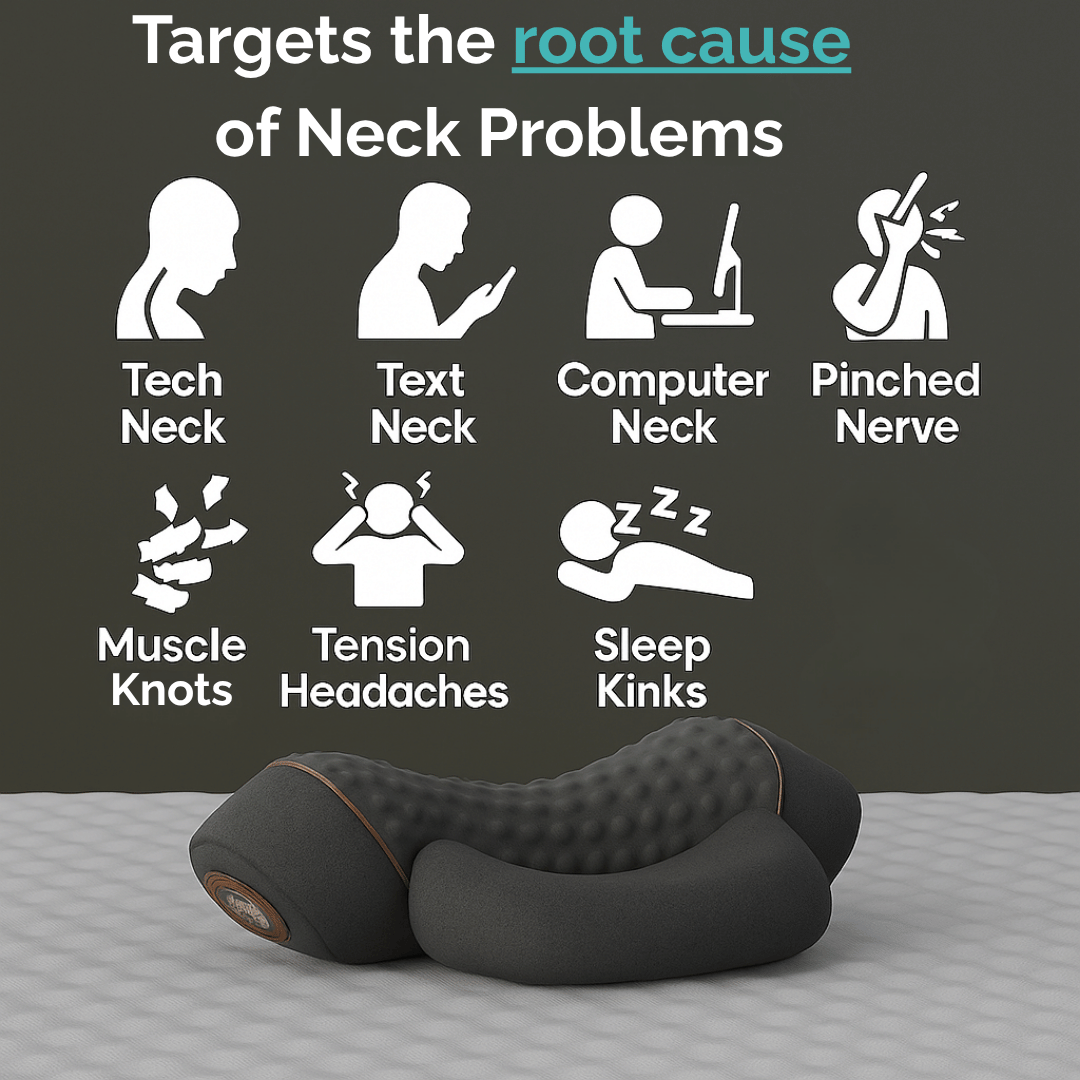 TheraRelief Neck relief NeckReset Pro - 3in1 Teck-Neck Traction Pillow Massager