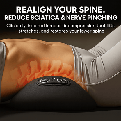 TheraRelief Lumbar Support Massager SpinalFlex Pro 3-in-1 Lumbar Support Massager- Finally, Real Relief for Your Aching Back